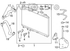 Radiator de răcire apă Honda Accord 18-22 1.5T nou original