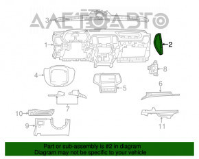 Capacul panoului frontal lateral stânga Dodge Durango 11- negru