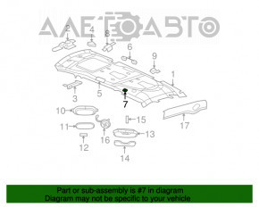 Крючок потолка правый Dodge Grand Caravan 11-20 серый