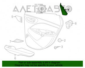 Capacul triunghiular al usii din spate stanga Dodge Dart 13-16