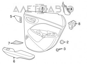 Capacul triunghiular al usii din spate stanga Dodge Dart 13-16