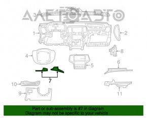 Capacul panoului frontal stânga pentru controlul luminilor Dodge Durango 11-17 gri