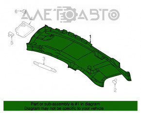 Acoperirea plafonului pentru Fiat 500 12-19 cu trapa, gri, indoit, pentru curățare