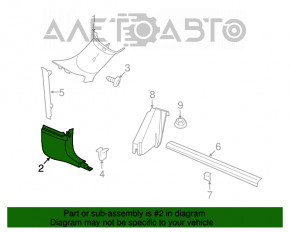 Capac prag fata stanga Dodge Challenger 15-19 neagra