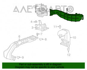 Conducta de aer pentru radiatorul superior al Chevrolet Malibu 13-15 hibrid.