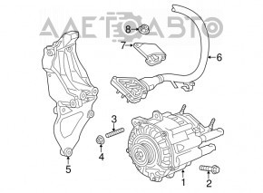 Generatorul Chevrolet Malibu 13-15 hibrid