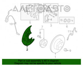 Capacul discului de frână față stânga Subaru Outback 15-19