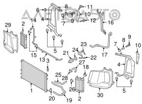 Radiator de răcire suplimentar stânga Audi Q7 16- 3.0T nou OEM original