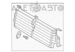 Jaluzele deflectorului radiatorului Audi Q7 16- cu motor electric