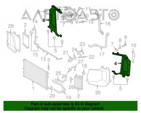 Suport suplimentar pentru radiatorul de răcire stânga Audi Q7 16- 3.0T