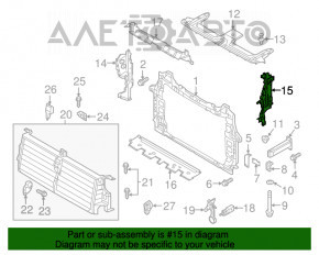 Deflector radiator stânga Audi Q7 16-19 3.0T mic