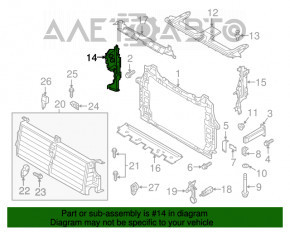 Дефлектор радиатора правый Audi Q7 16-19 2.0T