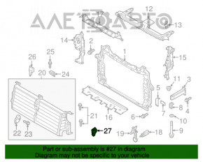 Suportul amplificatorului pentru bara de protecție față dreapta Audi Q7 16-19 3.0T