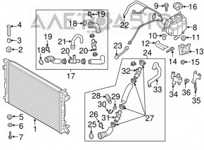 Rezervor de expansiune pentru răcire Audi Q7 16- fără capac