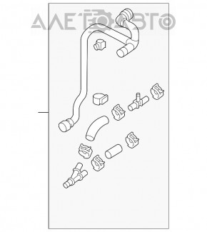 Tubul de răcire inferior Audi Q7 16- 3.0T nou OEM original