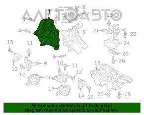 Подушка двигателя правая Audi Q7 16- 3.0T