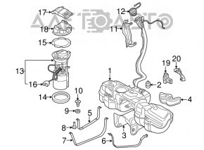 Rezervor de combustibil Audi Q7 16-19 2.0T, 3.0T