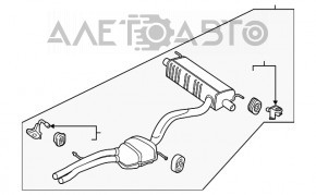 Silentioză spate cu tanc pentru Audi Q7 16- 3.0T