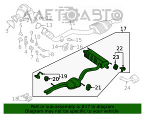 Silentioză spate cu tanc pentru Audi Q7 16- 3.0T