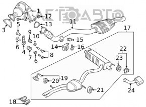 Silentioză spate cu tanc pentru Audi Q7 16- 3.0T