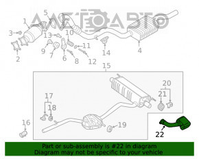 Capacul de evacuare dreapta Audi Q7 16-