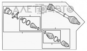 Привод полуось передняя правая Audi Q7 16-