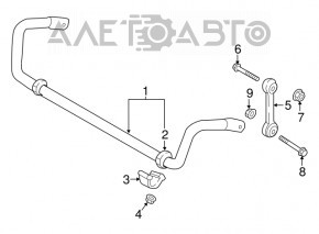 Stabilizator fata Audi Q7 16 - rosu nou original