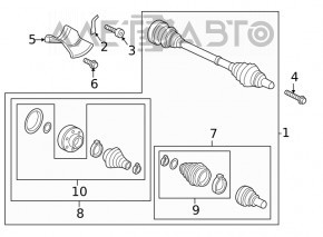 Ax cu semiax spate dreapta Audi Q7 16-