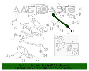 Maneta transversală inferioară dreapta spate Audi Q7 16- tip 2 nou OEM original