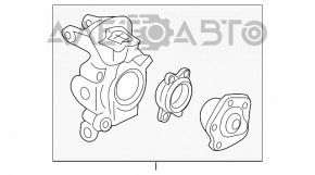 Цапфа со ступицей задняя правая Audi Q7 16- 102 mm