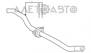 Stabilizator spate Audi Q7 16-22.5 mm, cu cleme