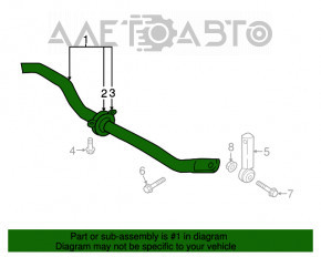 Stabilizator spate Audi Q7 16-22.5 mm, cu cleme