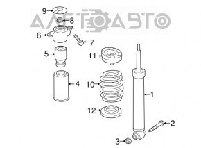 Опора амортизатора задняя левая Audi Q7 16-