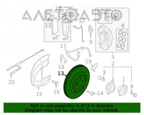 Placă de frână față stânga Audi Q7 16- 375/36 mm