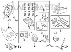 Compresorul suspensiei pneumatice Audi Q7 16- cu suport