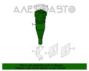 Amortizor pneumatic frontal stânga Audi Q7 16-