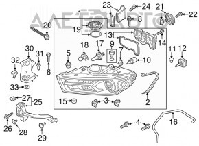 Suport far stânga față Audi Q7 16-19 nou OEM original