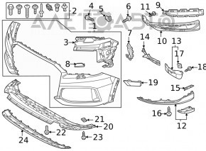 Aparator de noroi fata stanga Audi Q7 16 - nou original OEM