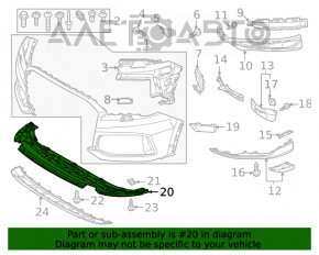 Protecția pentru bara de protecție față Audi Q7 16-19 tip 1, nouă, originală OEM