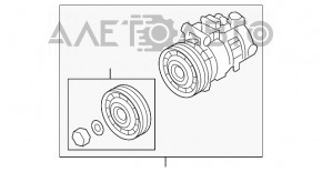 Компрессор кондиционера Audi Q7 16-19 3.0T