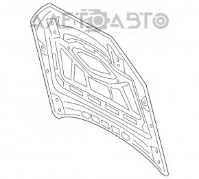 Capota goală Audi Q7 16- neagră L041, aluminiu