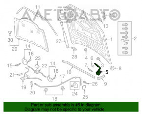 Петля капота левая Audi Q7 16-