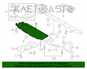 Protecție sub caroserie stânga Audi Q7 16 - nou original OEM