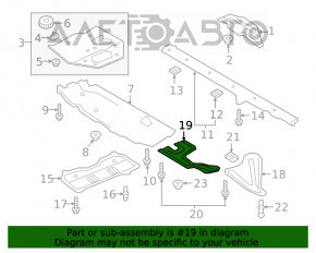 Защита днища задняя левая Audi Q7 16- OEM