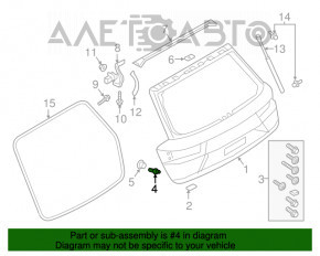 Bara de protecție a ușii portbagajului dreapta Audi Q7 16-