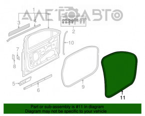 Уплотнитель дверного проема передний правый Audi Q7 16-