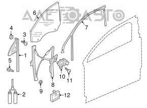 Geam electric cu motor fata stanga Audi Q7 16-