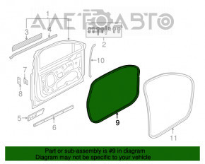 Уплотнитель двери передней левой Audi Q7 16-
