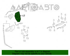 Panoul ușii interioare din spate dreapta a Audi Q7 16-