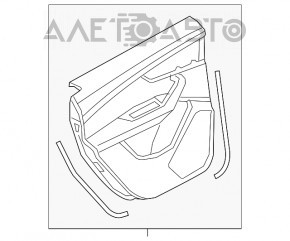 Capacul usii spate dreapta pentru Audi Q7 16-19, piele neagra BOSE.